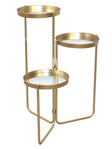 Metallblumenständer, zusammenklappbar, gold in gold von möbel direkt online