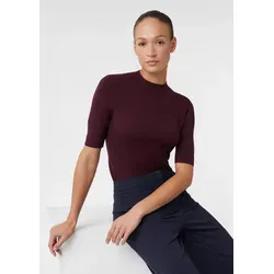 comma Pullover Kurzarm mit Stehkragen - Stylischer Kurzarm-Pullover für Damen, ideal für lässige Looks und angenehmen Tragekomfort.