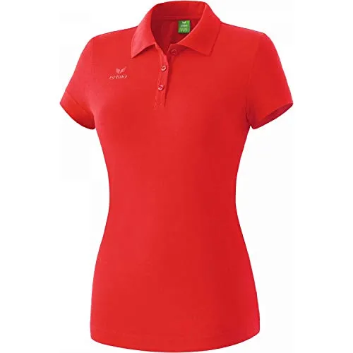 Erima Damen Teamsport Poloshirt (211352) - Sportlich elegantes Design in Rot, Größe 40 - Trainingsbekleidung mit bequemem Baumwollmix und leichtem Stretch für optimale Passform und Bewegungsfreiheit. Ideal für Sport und Freizeit!