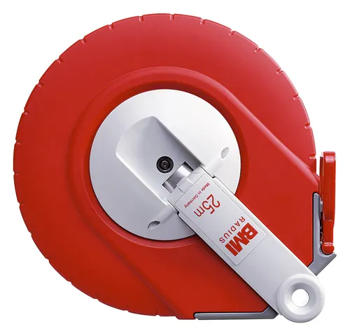 Kapselbandmaß 20m x 13mm rostfrei - Präzises Vermessen leicht gemacht - Messwerkzeuge - Ideal für Industrie, Handwerk, Schule und Sport. Besonders geeignet für Linkshänder dank umbaubarem Kurbelarm und Soft-Touch-Oberfläche für angenehme Handhabung.