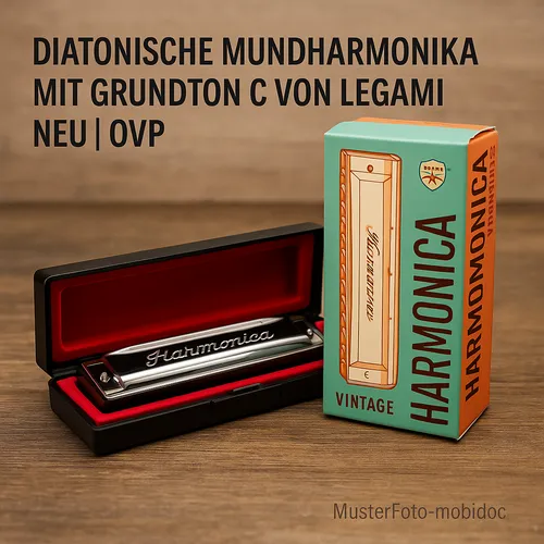 DIATONISCHE MUNDHARMONIKA MIT GRUNDTON C VON LEGAMI NEU OVP