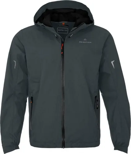 Bergson EGGEN Herren Regenjacke – Grau, 12000 mm Wassersäule - Hochwertige Herren Regenjacke mit Netzfutter und hoher Wassersäule von 12000 mm. Ideal für nasse Tage und optimaler Tragekomfort dank atmungsaktiver Materialien.