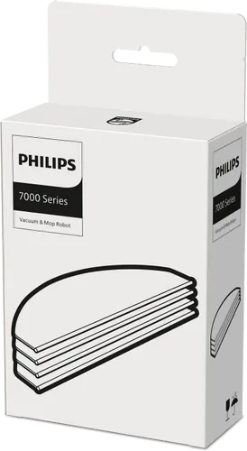 Philips Waschbare Ersatzmopps für Staubsaugerroboter 4 Stück XV1470/00