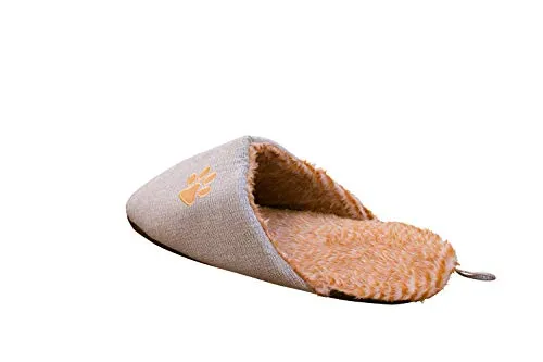 Lycce Katzenhöhle Kuschelschuh beige braun für kleine Hunde und Katzen