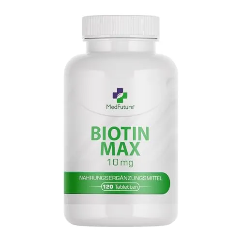 Biotin 10000 mcg – 120 Tabletten – Hochdosiertes Vitamin B7 für Haare, Haut & Nägel – Biotin Tabletten – Laborgeprüft – Biotin hochdosiert 10 mg