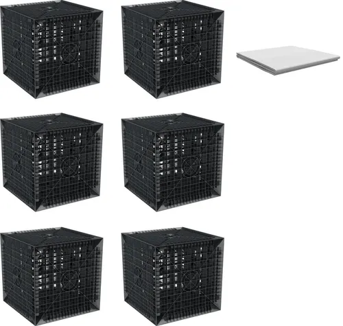 Greenlife Erweiterungsset Versickerung 1230L 6 Sickerwürfel á 205L+12m² Geotext.