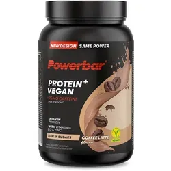 Powerbar Protein Plus Vegan - Immune Support - Coffee Latte - 570g - Mehrkomponenten Proteine mit 20g pflanzlichem Protein pro Portion, angereichert mit Vitaminen und Zink zur Unterstützung des Immunsystems und köstlichem Coffee Latte Geschmack.