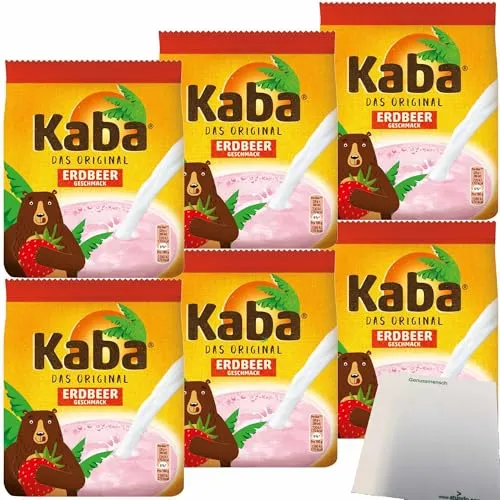 usy Bundle für Kaba Das Original Erdbeere Getränkepulver 6er Pack (6x400g Beutel) + usy Block