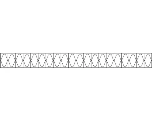 Dekorelement ALBERTS für Doppelstabmatte Eleganz 200 x 20 cm - Gartenzäune aus robustem Metall in elegantem Anthrazit, ideal zur stilvollen Zaunerhöhung und individuellen Gestaltung Ihres Gartens.