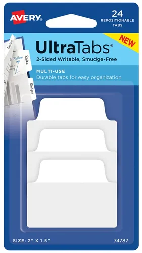 AVERY Zweckform Haftstreifen UltraTabs Weiß 50,8 x 38 mm 24 Stück