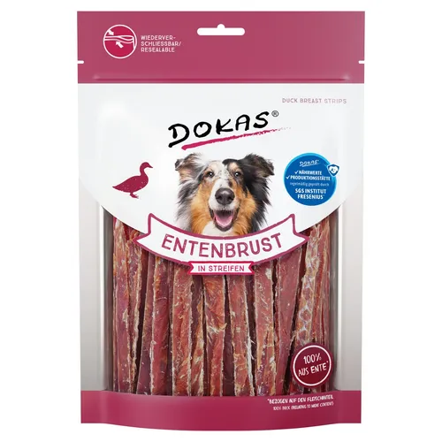 Dokas Entenbrust in Streifen 250 g, Hundesnack, UVP 5,99 EUR