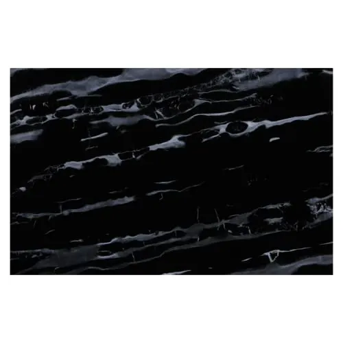 HOOZ Glasplatte 115 x 65 cm in Marmor Optik in schwarz von CasaXXl