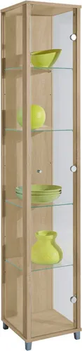 fif möbel Vitrine OPTIMA Höhe ca. 172 cm Standvitrine/Glasvitrine 1x Glastür,perfekt für Sammler,Sammlervitrine