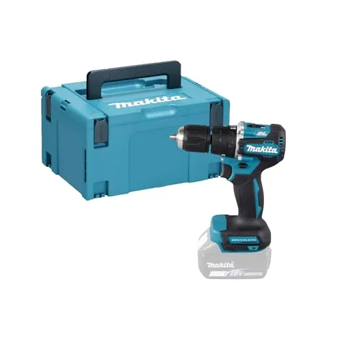 Makita DHP487ZJ - Akkuschrauber mit 40 Nm Drehmoment, 18 V Li-Ion Technologie für kabellose Flexibilität und hohe Leistung ohne Batterie.