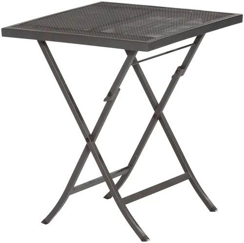 MERXX Gartentisch Samos 60x60 cm - Klappbar und platzsparend - Tische - Klappbarer Gartentisch in elegantem Schwarz, ideal für Balkon oder Terrasse, mit robuster Stahlplatte und pulverbeschichtetem Gestell für Langlebigkeit.