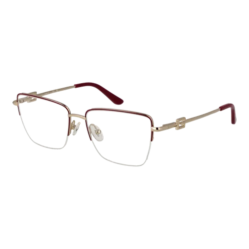 Guess Brillenfassung GU2976 071 53 – Damen - Elegante burgunderfarbene Brillenfassung aus Metall mit Halbrand-Design und Federscharnier für hohen Tragekomfort. Ideal für einen stilvollen Look.
