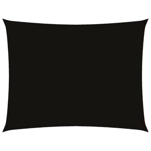 vidaXL Wasserfestes Sonnensegel 4x6m Schwarz in schwarz von vidaXL