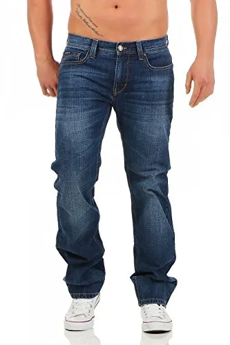 Big Seven Dan Atlanta Wash Regular Fit Herren Jeans W40/L32 - Bequeme Regular Fit Jeans für lässige Outfits! Mit Reißverschluss, Leder-Patch und hochwertigem Material für optimalen Tragekomfort.