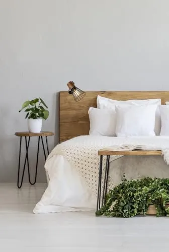 Dekorative Retro Klemmlampe - 15 cm Höhe, Tischstrahler mit Schalter - Tischlampen mit schwenkbarem Kopf für flexible Ausleuchtung, ideal für verwinkelte Räume. Retro-Design in Holz Dunkel/Schwarz Matt, energiesparend mit LED-Leuchtmittel.