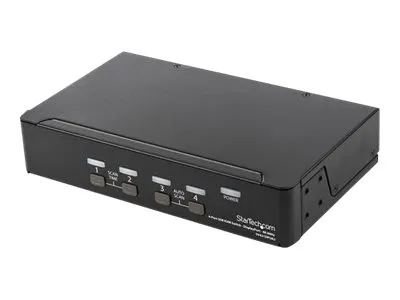 StarTech.com 4 Port DisplayPort KVM Switch - KVM Switch für 4 Geräte mit 4K 60Hz Unterstützung, ideal für effiziente Steuerung mehrerer Computer mit nur einem Set von Peripheriegeräten.