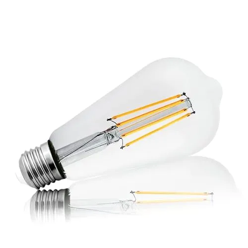 Kwazar Luminaire LED Deko Filament Leuchtmittel E27 ST64 8W warmweiß