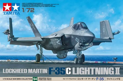 Tamiya US F-35C Lightning II 300060794 - Modellbausatz des US F-35C Lightning II, detailgetreu und ideal für Modellbau-Enthusiasten, die Wert auf Präzision legen.