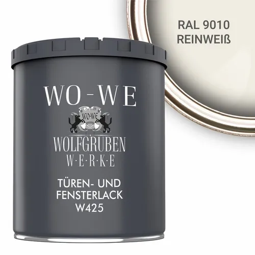 WO-WE Tür- und Fensterlack Türen und Fensterlack 3in1 Türenlack Klarlack Holzfenster Farbe Metall