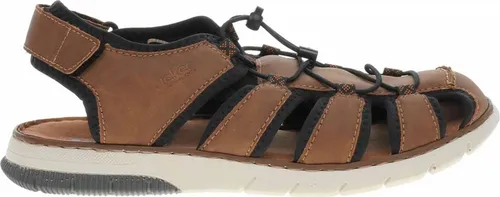 Rieker Herren Komfort Sandalen 25246-24 Braun 41 EU - Wanderschuhe für Herren, ideal für Outdoor-Aktivitäten. Mit geschlossenen Zehen und rutschhemmender Laufsohle bieten sie optimalen Halt und Komfort bei jedem Schritt.