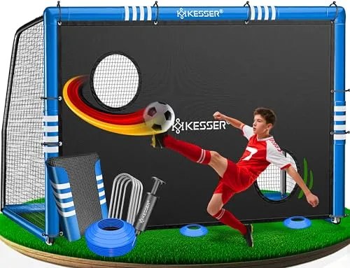 KESSER Fußballtor mit Torwand – Hochwertiges Schusstraining von Kesser