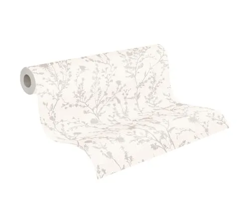 A.S. Création Tapete Floral Weiß Grau in weiß von A.S. Création