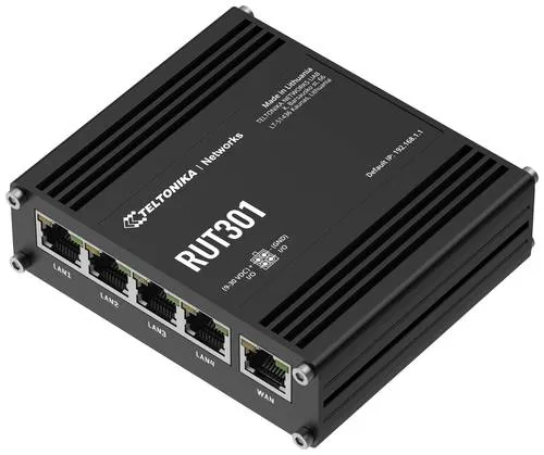 Teltonika RUT301 LAN-Router - Router für zuverlässige Internetverbindung, kompakt und ideal für mobile Anwendungen oder kleine Büros