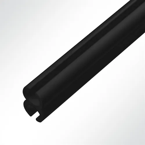 Lysel Doppelkederschiene Kunststoff Schwarz für Keder 5,0-8,0mm  Länge 2 Meter
