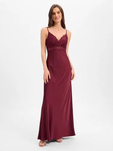 Vera Mont Abendkleid Damen schmal geschnitten rot L (40)