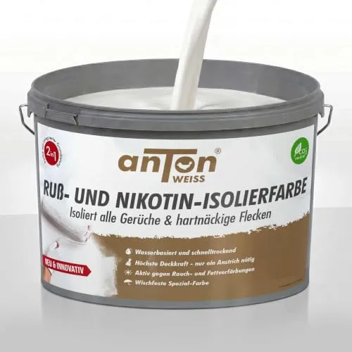 Anton Weiß Russ und Nikotin Isolierfarbe 10l