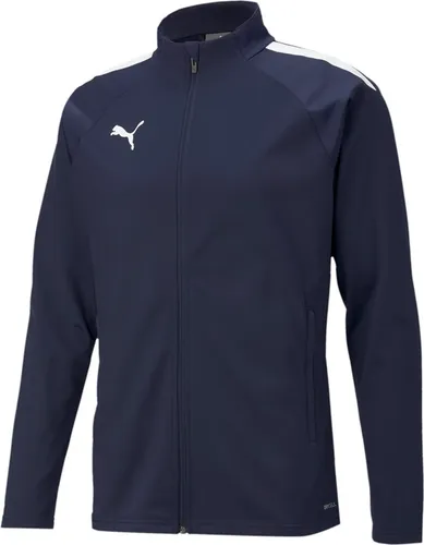 Puma Trainingsjacke teamLIGA Poly peacoatblau Herren - Größe L - Badmintonbekleidung Herren, mit leistungsstarkem dryCELL Feuchtigkeitsmanagement und sicheren Reißverschlusstaschen für optimalen Komfort am Spieltag.