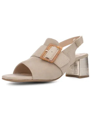 Ara Damen Sandale Brighton in Braun – Größe 36 EU - Elegante Damen Sandale in Größe 36 EU, ideal für Business-Anlässe. Aus hochwertigem Rauleder gefertigt und mit einem bequemen Blockabsatz ausgestattet.