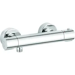 KLUDI Duscharmatur BASIC 350020538, chrom, Aufputz Thermostat mit Sicherheitssperre - Hochwertige Duscharmatur mit sicherem Thermostat bei 38 Grad, ideal für Familien. Inklusive Montagezubehör und langlebigen Komponenten für höchsten Komfort.