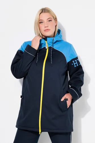 Ulla Popken Funktionsjacke Softshell-Longjacke wasserabweisend 2-Wege-Zipper