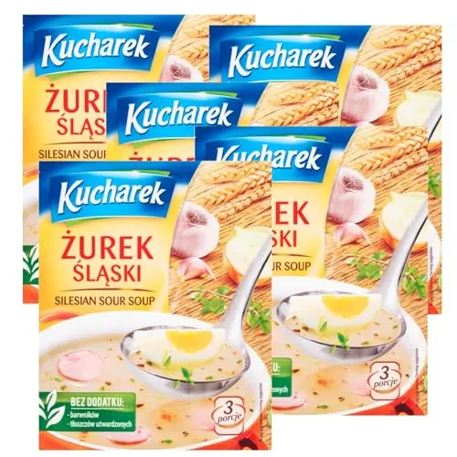Kucharek polnische Traditionelle Sauermehlsuppe 46g Roggensuppe/Zurek slaski 5 x