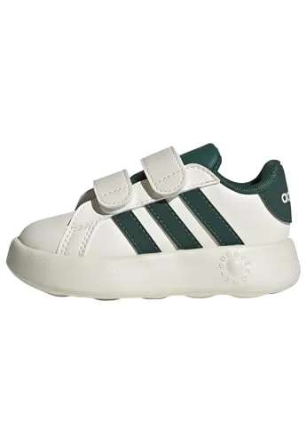 adidas Unisex Baby Grand Court 2.0 Schuhe - Sneaker mit Obermaterial aus Synthetikleder, ideal für kleine Füße und umweltfreundlich mit 20% Recycling-Anteil.