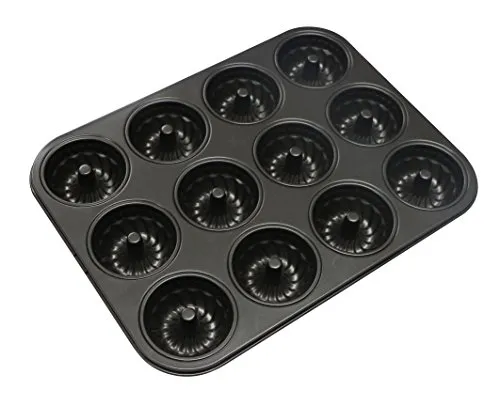 webake Mini Gugelhupfform 7cm Gugelhupf Backform Antihaftbeschichtet Kuchenform Klein 12er Muffinform für Muffins, Cupcake, Bronnies, Kuchen, Pudding Form
