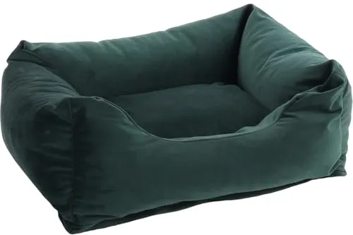 Flamingo Ergonomisches Hundebett Elena – Stilvoll und Waschbar - Hundebetten mit rutschfester Unterseite für sicheren Komfort. Waschbarer Bezug sorgt für Hygiene. Luxuriöses Design in modernem Grün – ein echter Hingucker in jedem Zuhause!