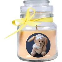 HS Candle Duftkerze & Glas Genesung Gelb Vanille in gelb von HS Candle