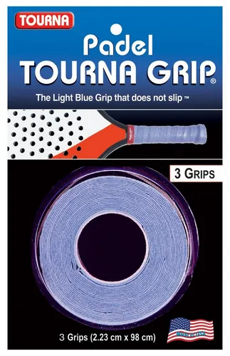 Tourna Grip Europe GbR Griffband Overgrip Grip Padel (Griffigkeit, Komfort) blau 3er