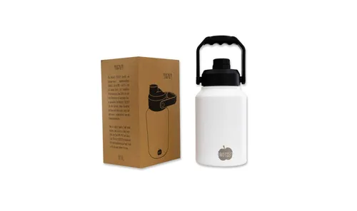 Brotzeit Magnum Thermosflasche 1900 ml Edelstahl weiß