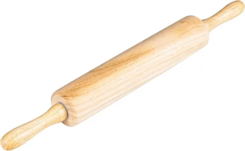mucHome Nudelholz Klassisches Nudelholz aus Holz mit Gleitlager - 40 cm