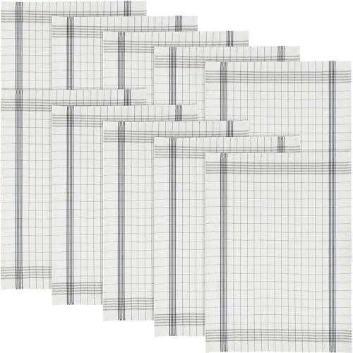 REDBEST Geschirrtuch 10er-Pack Halbleinen grau Größe 50x70 cm