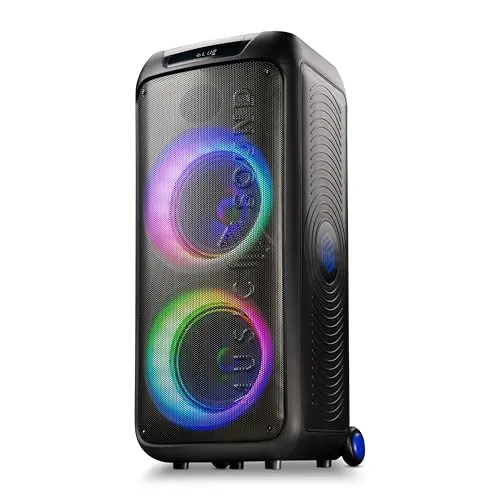 Music Sound Sound Box, Tragbarer Bluetooth-Lautsprecher, 110W, RGB Sync Lichter, True Wireless, Griff und Räder, 3 Stunden Akkulaufzeit, Leistungsstarker Sound für Outdoor-Partys