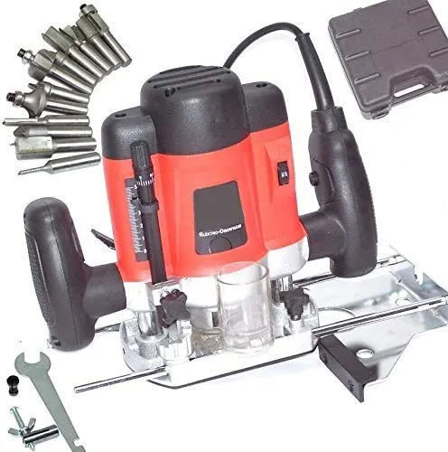 Oberfräse 1300W Fräse Tischfräsmaschine 55692 Fräsmaschine mit Fräser Koffer AWZ