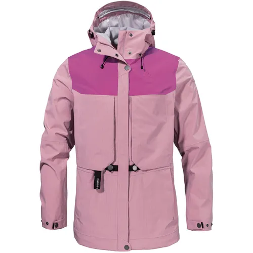 Schöffel 2L Jacket Style Maghera WMN in Rosa (3105) - Damen Trekkingjacke - Wasserdichte und atmungsaktive Damenjacke mit 20.000 mm Wassersäule. Ideal für Trekkingtouren, bietet hohen Tragekomfort und Bewegungsfreiheit dank 2-Wege-Stretch und Belüftungsreißverschlüssen.